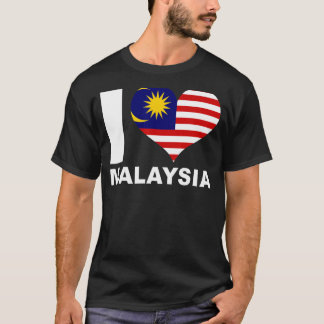 I Liebe Malaysia Herzenflagge Malaysia T-Shirt