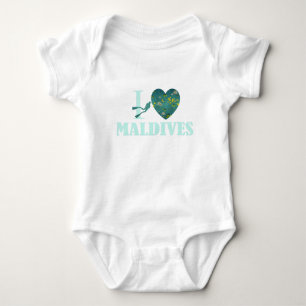 I Liebe Malediven Baby Strampler