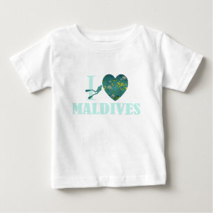 I Liebe Malediven Baby T-shirt