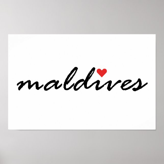 I Liebe Malediven Poster (Vorne)