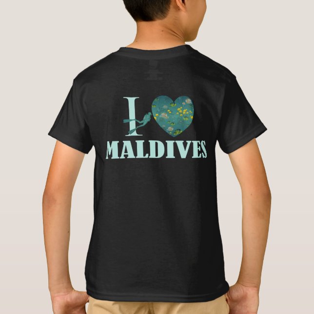 I Liebe Malediven T-Shirt (Rückseite)
