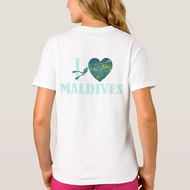 I Liebe Malediven T-Shirt (Rückseite)