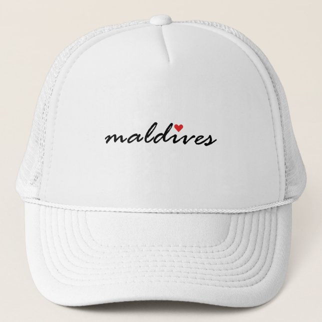 I Liebe Malediven Truckerkappe (Vorderseite)