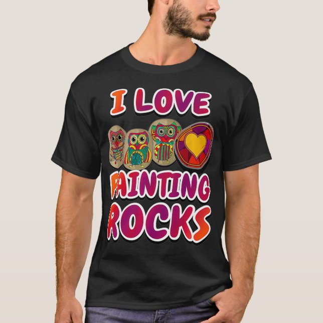I Liebe Malen Rocks Künstlerische Rock Premium T-Shirt (Vorderseite)