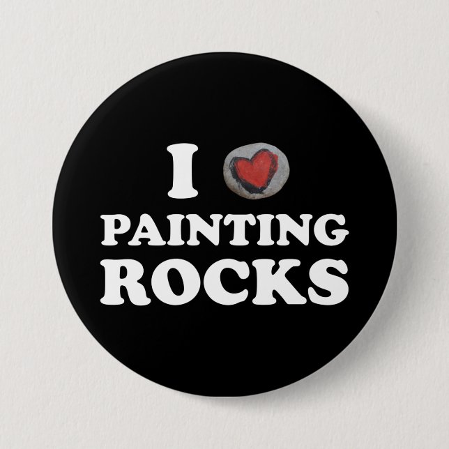 I Liebe Malen Rocks Niedlich Rock Painter Button (Vorderseite)