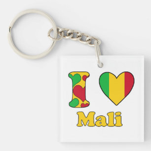 I Liebe Mali Schlüsselanhänger