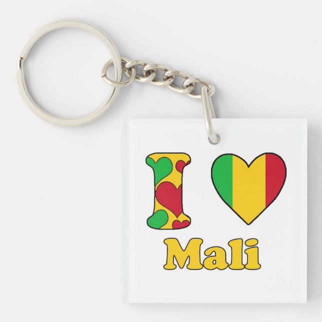 I Liebe Mali Schlüsselanhänger (Vorderseite)