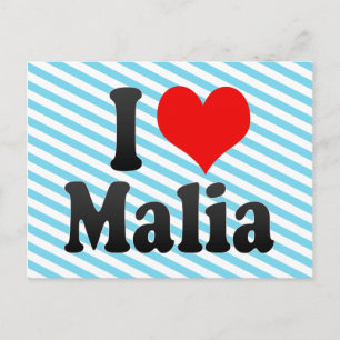 I Liebe Malia Postkarte