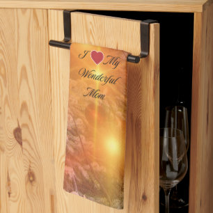 I Liebe Mama, Goldene Weihnachten, Geschirrtuch