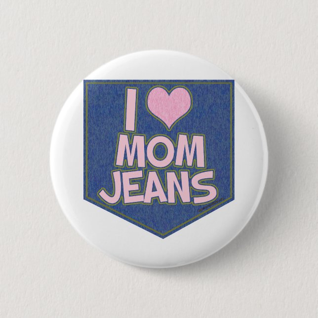 I Liebe Mama Jeans Fun Fashion Pocket Logo Button (Vorderseite)