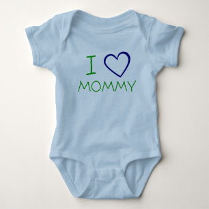 I Liebe Mama (Jungen) Baby Strampler