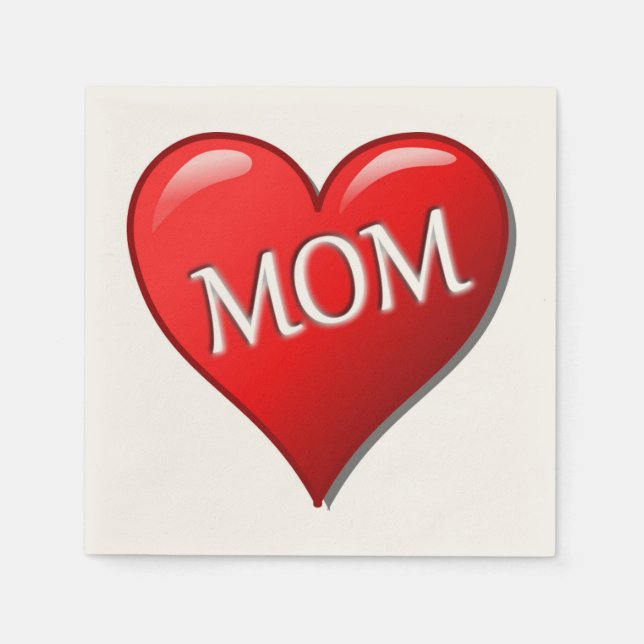 I LIEBE MAMA SERVIETTE (Vorderseite)