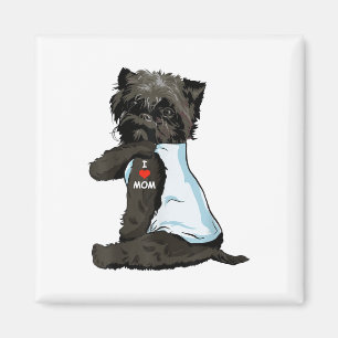 I Liebe Mama Tattoo Affenpinscher Mama Hund Lover  Magnet