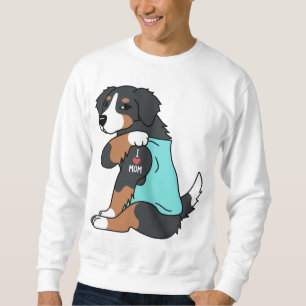 I Liebe Mama Tattoo Berner Berg Hund Funny Mothe Sweatshirt