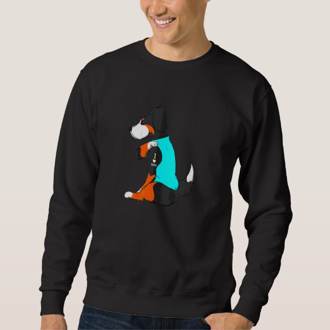 I Liebe Mama Tattoo Bernese Mountain Dog Mutter D Sweatshirt (Vorderseite)