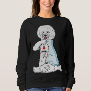 I Liebe Mama Tattoo Bichon Frise Mama Hunde Frauen Sweatshirt