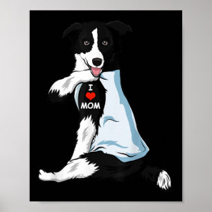 I Liebe Mama Tattoo Border Collie Mama Dog Lover W Poster