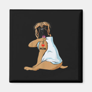 I Liebe Mama Tattoo Bullmastiff Mama Hund Lover Fr Magnet