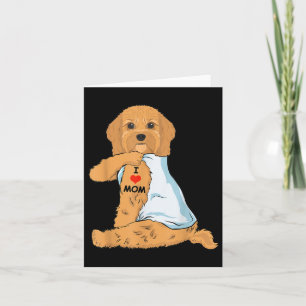 I Liebe Mama Tattoo Cavoodle Mama Hund Lover Fraue Karte