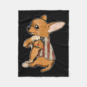 I Liebe Mama Tattoo Chihuahua Hundeshirt American  Fleecedecke