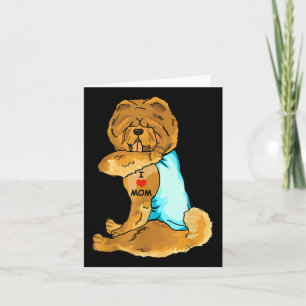 I Liebe Mama Tattoo Chow Mama Hund Lover Frauen Karte
