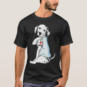 I Liebe Mama Tattoo Dalmatiner Mama Hunde Frauen T-Shirt