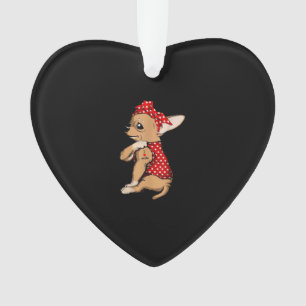 I Liebe Mama Tattoo Funny Chihuahua Hund Trageband Ornament