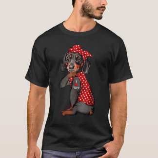 I Liebe Mama Tattoo Funny Dackel Hunde Trageband T-Shirt