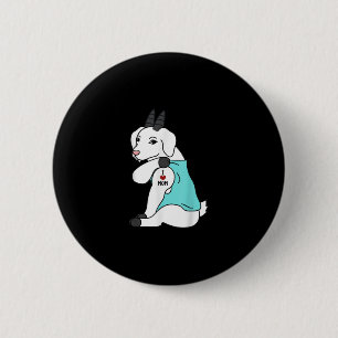I Liebe Mama Tattoo Goat Funny Mors Day Haustier Button
