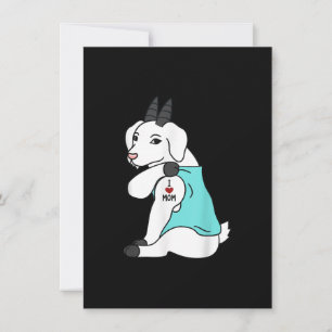 I Liebe Mama Tattoo Goat Funny Mors Day Haustier Einladung