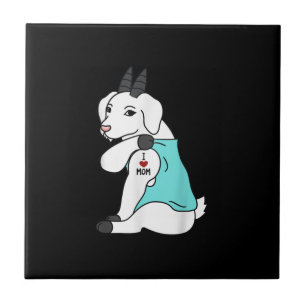 I Liebe Mama Tattoo Goat Funny Mors Day Haustier Fliese