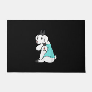 I Liebe Mama Tattoo Goat Funny Mors Day Haustier Fußmatte