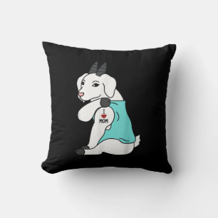 I Liebe Mama Tattoo Goat Funny Mors Day Haustier Kissen