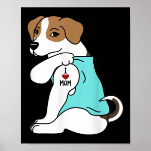I Liebe Mama Tattoo Jack Russell Terrier Mütter Ta Poster
