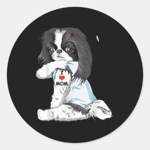 I Liebe Mama Tattoo Japanisch Kinn Mama Dog Lover  Runder Aufkleber