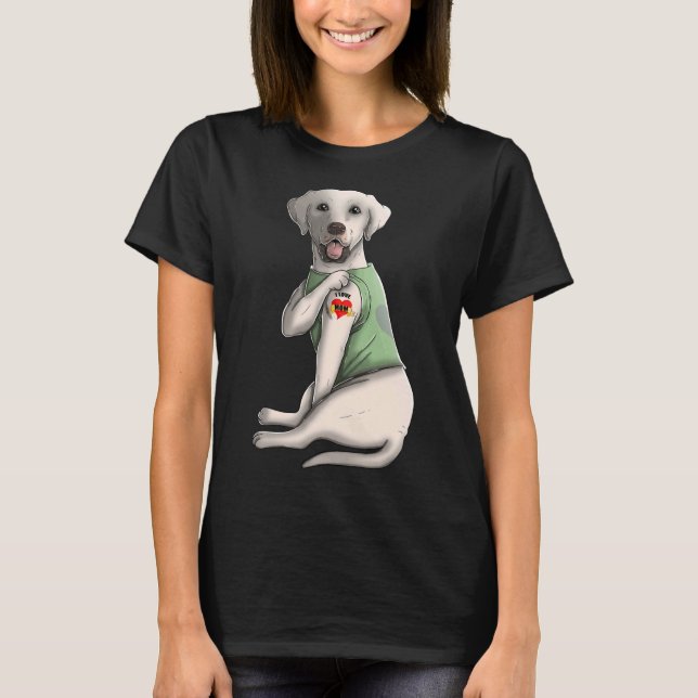 I Liebe Mama Tattoo Labrador Mama Mutter S Day T-Shirt (Vorderseite)