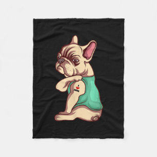 I Liebe Mama Tattoo Lover Funny French Bulldog Ges Fleecedecke