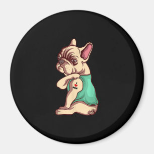 I Liebe Mama Tattoo Lover Funny French Bulldog Ges Magnet