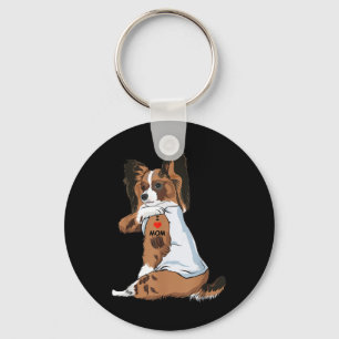 I Liebe Mama Tattoo Papillon Mama Hund Lover Fraue Schlüsselanhänger