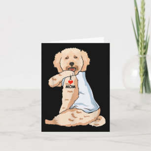 I Liebe Mama Tattoo Poodle Mama Hund Lover Frauen Karte