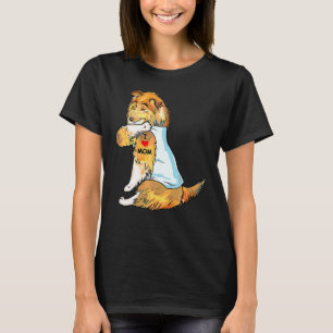 I Liebe Mama Tattoo Shetland Sheepdog Mama Hunde F T-Shirt