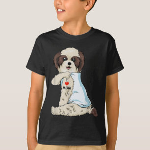 I Liebe Mama Tattoo Shih Tzu Mama Hund Lover Fraue T-Shirt