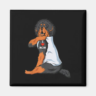 I Liebe Mama Tattoo Tibetan Mastiff Mama Dog Lover Magnet