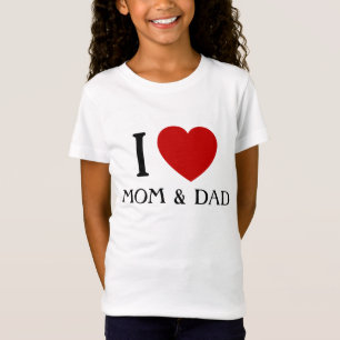 I Liebe Mama und Vater  Kinder und Baby-T - Shirt