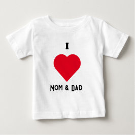 I Liebe Mama und Vater Vintag Baby T-shirt