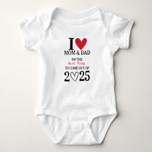 I LIEBE MAMA & VATER BABY STRAMPLER