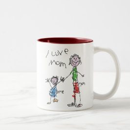 i Liebe Mama Zweifarbige Tasse