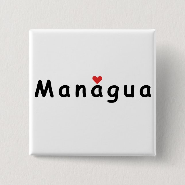 I Liebe Managua Button (Vorderseite)