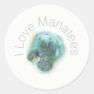 I Liebe Manatees Aufkleber
