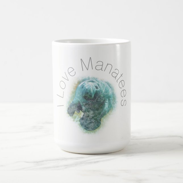I Liebe Manatees Kaffee Tasse (Mittel)